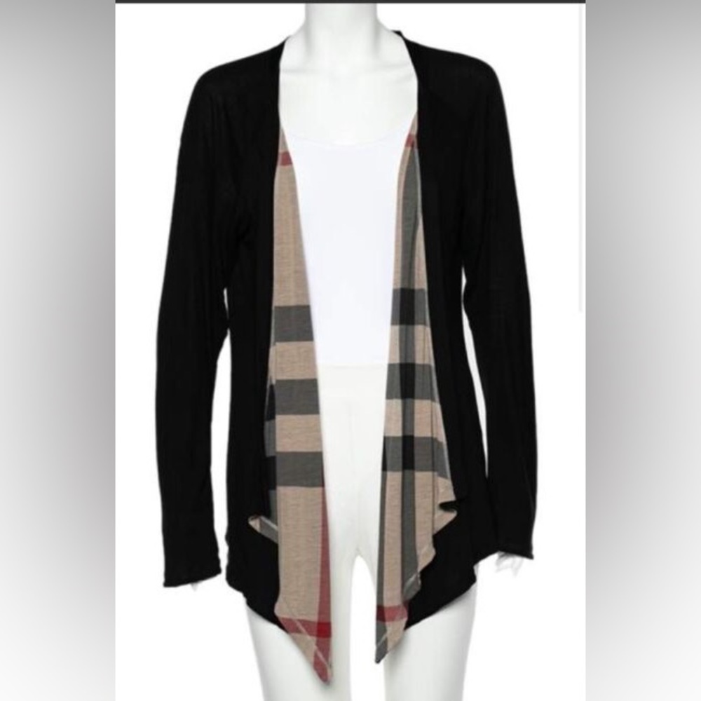 Burberry Waterfall reversible cardigan.  Size Small.